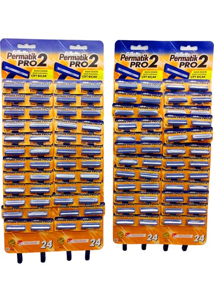 Permatik Pro 2 Çift Bıçaklı Saplı Jilet 96 Parça (4767) - TGR6109-4613