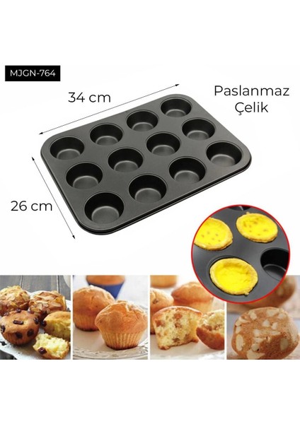 12 Gözlü Kek Kalıbı - TGR8787-2524