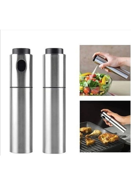 Paslanmaz Çelik Gövdeli Spray Yağlık - Zeytinyağ/sirke Püskürtücü - TGR6753-7903