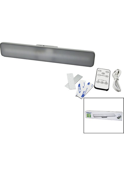 Kumandalı - Zaman - Işık Gücü Ayarlı Metal Askılı - USB Şarjlı Lamba Fener 20SMD - TGR4979-6433