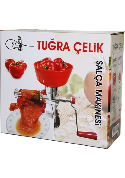 Kollu Alüminyum Salça Makinesi Süzgeçli - Plastik Hazneli (4767) - TGR2728-7645