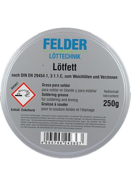 Lehim Pastası Lötfett 250 gr (4767) - TGR1800-2572