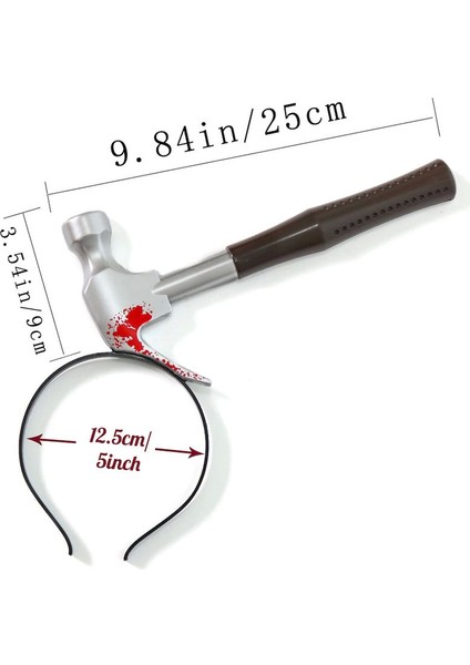 Kafaya Saplanmış Kahverengi Saplı Çekiç Şaka Tacı - TGR4308-8128