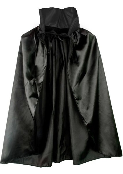 Siyah Renk Yakalı Halloween Pelerini 90 cm - TGR9519-4595
