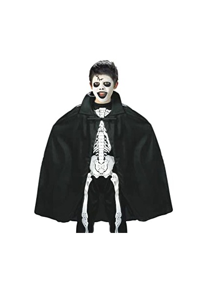 Siyah Renk Yakalı Halloween Pelerini 90 cm - TGR9519-4595