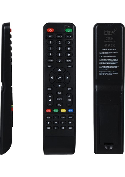 Dreamstar Y33A Youtube Tuşlu Hd Uydu Kumandası (4767) - TGR2052-3485