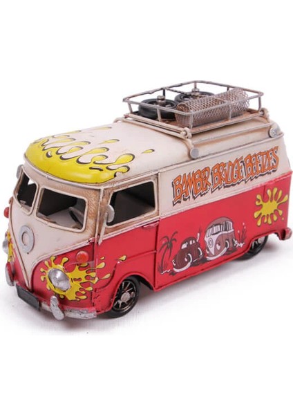 Dekoratif Metal Minibüs Çerçeveli ve Kumbaralı - TGR7648-6735