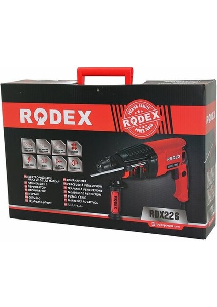 Elektropnömatik Kırıcı - Delici Matkap 0-1100RPM 800W 3j Sds Plus AHŞ:30MM-BET: - TGR2508-9908