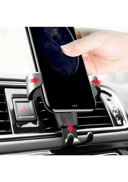 Araç Içi Klima Izgarasına Takılabilen Plastik Oto Telefon Tutucu Gravity (4767) - TGR7155-2455