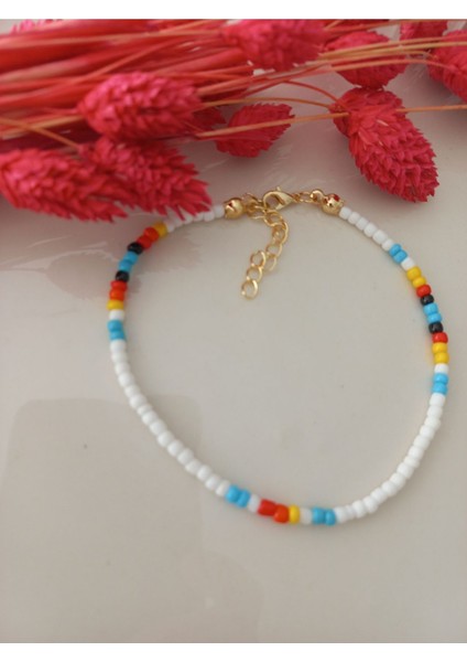 Beyaz Kum Boncuklu Halhal modelleri