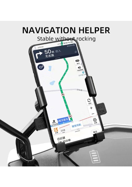 Otommatik Model Motosiklet Telefon Tutucu Ayna Bağlantılı - TGR2895-1466 modelleri