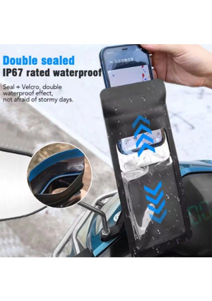 Motosiklet 360° Döndürülebilir Su Geçirmez Telefon Kılıfı Telefon Tutucu 4? - TGR3140-2086 modelleri