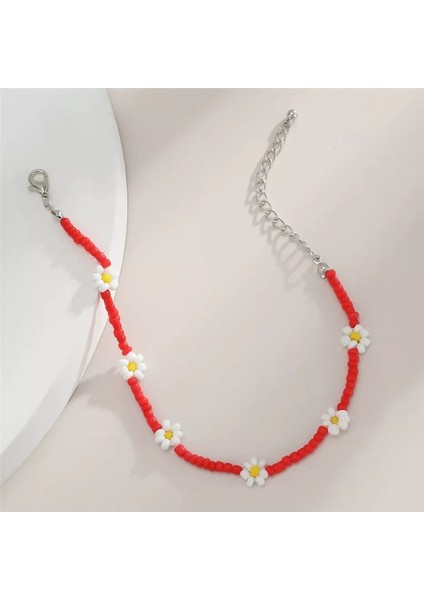 Kırmızı Beyaz Papatya Hal Hal.