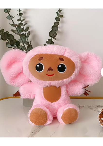 Ithal Kumaş Sesli Müzikli Sevimli Maymun Cheburashka Figür Peluş Oyuncak Uyku & Oyun Arkadaşı 23 Cm.