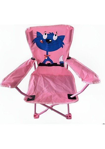 Çocuk Kamp Sandalyesi Sevimli Kedi