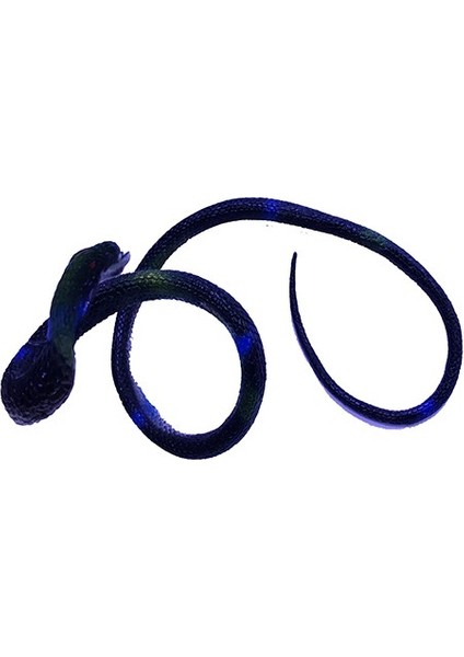 Siyah Renk Gerçekçi Kobra Model Silikon Yumuşak Yılan 80 cm (4767) - TGR8512-9293