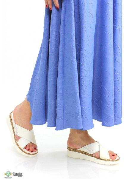 Kadın Günlük Ortopedik Deri Terlik M26YT1390 modelleri