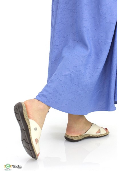 Kadın Deri Düz Taban Günlük Ortopedik Terlik M26YT1385 fırsatları