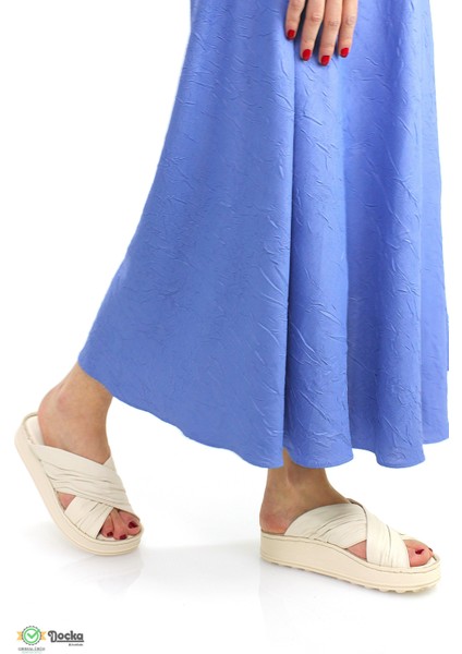 Kadın Günlük Ortopedik Kalın Taban Deri Terlik M26YS1430 fiyatları