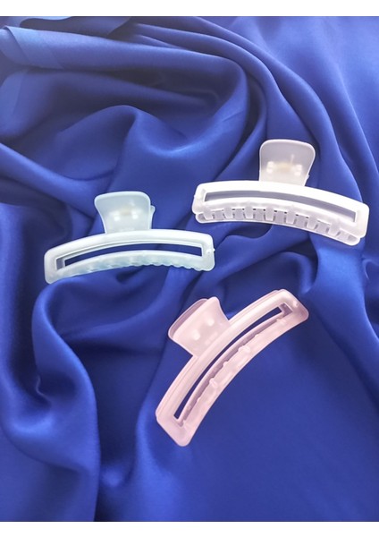 11 cm 3 Adet Buyuk Akrıl Müz. Kaliteli Mandal Toka Kalın Saç