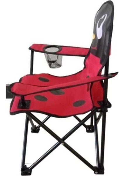 1000 - 2500 Gr Kırmızı Uğur Böceği Figürlü Katlanır Çocuk Kamp Sandalyesi Ve Taşıma Çantası Tek Kiş modelleri