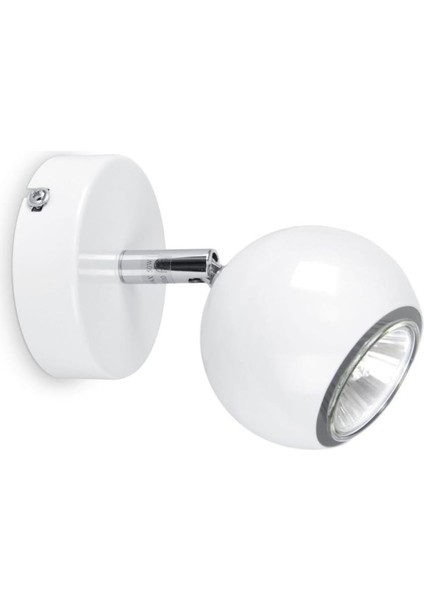 Mylights Beyaz Spot Tekli Küre Duvar Aplik Gece Lambası Okuma Lambası Panasonıc Ampullu LED Aplik Hareketli Duvar Aplik