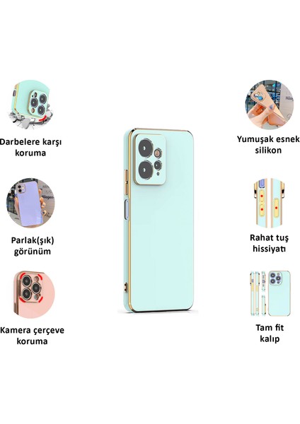 Xiaomi Redmi Note 12 4g Kılıf Kenar Detaylı Yumuşak Parlak Silikon