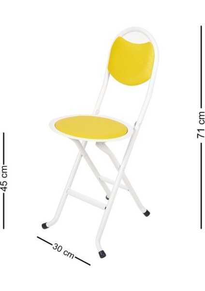 Beyaz Katlanır Portatif Sandalye