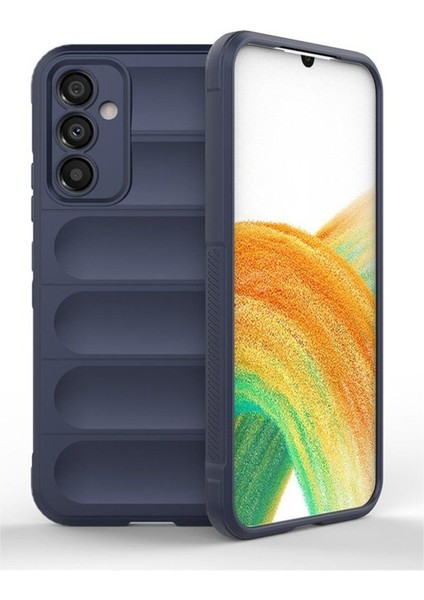 Samsung Galaxy A36 Kılıf Optimum Silikon Lacivert + Ekran Koruyucu