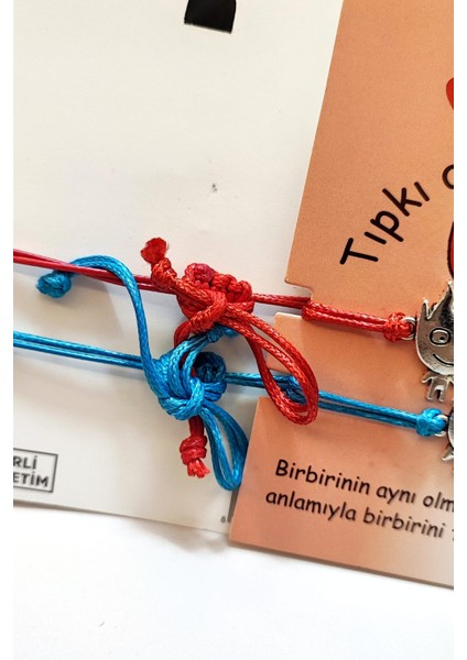 Ruh Eşi Bileklik / Ateş ve Su / Sevgili - Eş - Arkadaş - Dost - Beraberlik Temalı / Ayarlanabilir Ip
