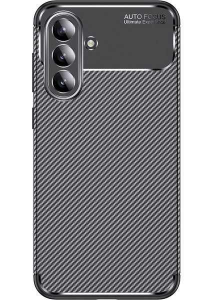 Samsung Galaxy A56 Kılıf Negro Karbon Desen Silikon Siyah