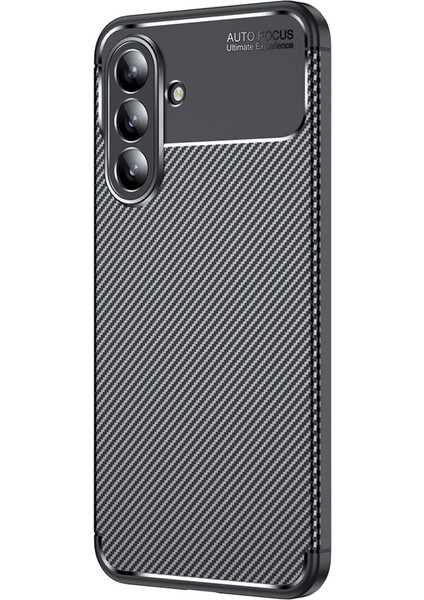 Samsung Galaxy A56 Kılıf Negro Karbon Desen Silikon Siyah