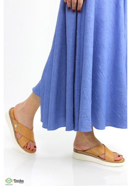 Kadın Günlük Ortopedik Deri Terlik M26YT1390 fiyatları