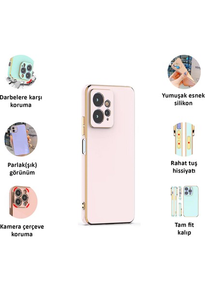 Xiaomi Redmi Note 12 4g Kılıf Kenar Detaylı Yumuşak Parlak Silikon fiyatları