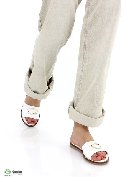 Kadın Günlük Deri Düz Taban Klasık Terlik M26YT1370 fiyatları