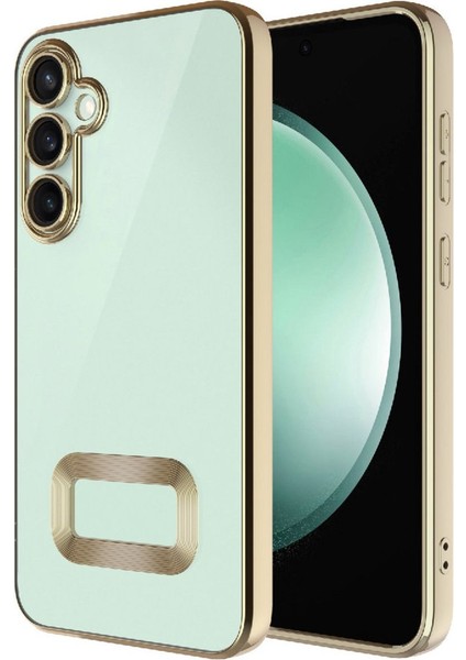 Samsung Galaxy A56 Kılıf Omega Silikon Kamera Korumalı Gold + Ekran Koruyucu