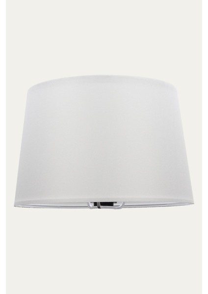 Beyaz Lambader Başlık Kumaş Çap 35 cm Konik AB874