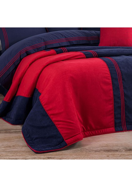 Line Tek Kişilik Çeyiz Seti - Lacivert Kırmızı fiyatları