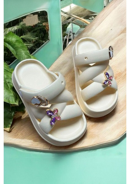 Kız Çocuk Taşlı Sandalet Terlik, Ekstra Hafif ve Rahat Çocuk Sandalet Terlik fiyatları