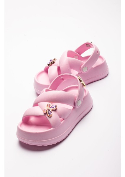 Kız Çocuk Taşlı Sandalet Terlik, Ekstra Hafif ve Rahat Çocuk Sandalet Terlik fiyatları