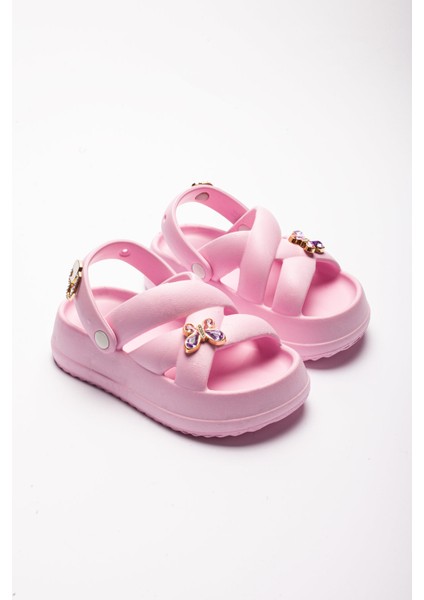 Kız Çocuk Taşlı Sandalet Terlik, Ekstra Hafif ve Rahat Çocuk Sandalet Terlik fırsatları