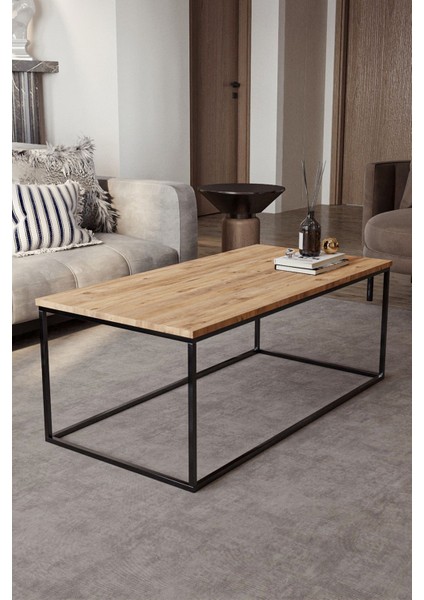 Metal Ayaklı Orta Sehpa Dekoratif Modern Sehpa 110 x 55 cm modelleri