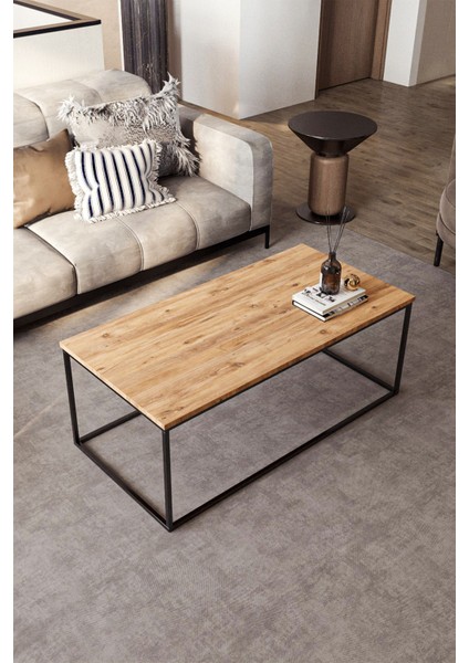 Metal Ayaklı Orta Sehpa Dekoratif Modern Sehpa 110 x 55 cm fırsatları