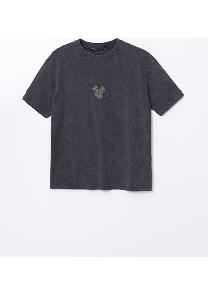 Yeni Sezon Mickey Mouse Tasli Oversize Kadin Tisort - S5I058Z8 indirimleri
