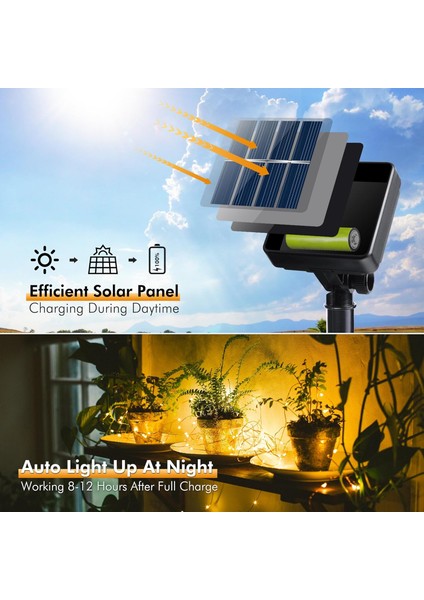 LED Solar Süsleme Işığı 3000K Günışığı