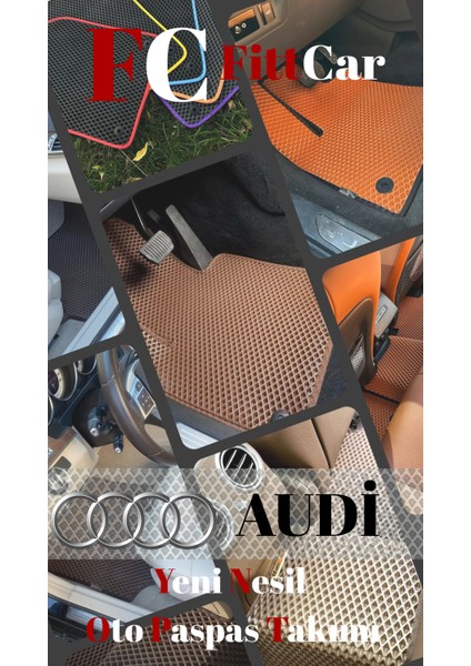 Fittcar Audi A4 B6 - B7 2000 - 2007 Akıllı Oto Paspas Takımı Eva Mat