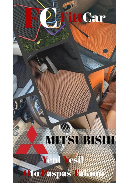 Fittcar Mitsubishi Outlander Serisi Akıllı Oto Paspas Takımı Eva Mat