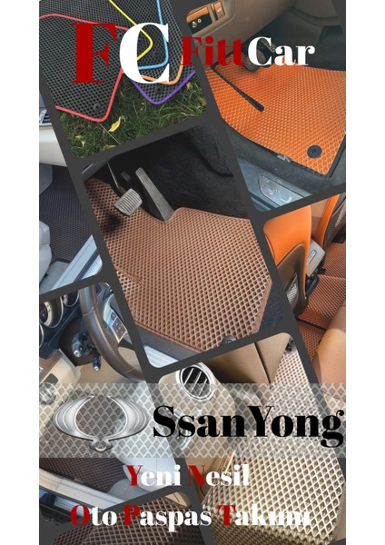 Fittcar Ssangyong Kyron 2005 - 2014 Akıllı Oto Paspas Takımı Eva Mat
