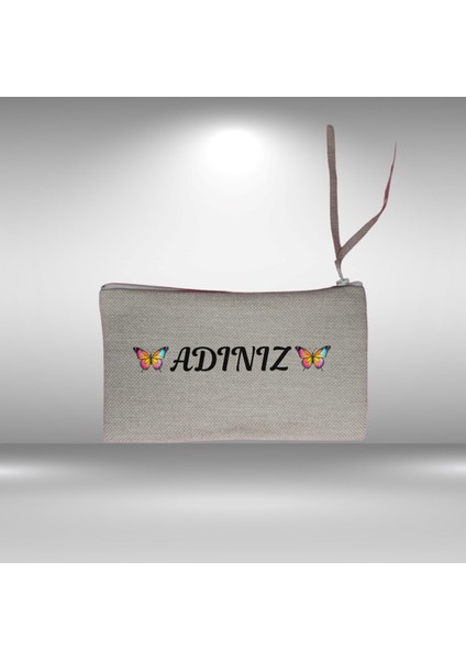 Renkli Kalpler 3d Görünümlü Kişiye Özel Isim Eklenebilen Keten El Çantası modelleri