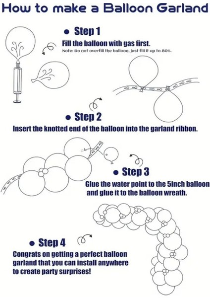 Toz Mavi ve Altın Balon Kemer Kiti Doğum Günü Balon Seti modelleri